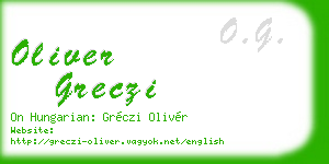 oliver greczi business card