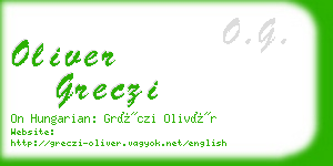 oliver greczi business card
